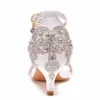 Crystal Queen Wedding Shoes Lady Summer Sexy Pump 5cm High Heels Sandals Female Fetish Strappy Stiletto 240320