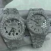 Часы Iced Out VVS Moissanite в стиле хип-хоп Механические наручные часы Bust Down