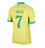 2425 Spelarversion Brasils Soccer Jerseys L.Paqueta Neymar Vini Jr. P.Coutinho Richarlison Football Shirt G.Jesus T.Silva Bruno G. Pele Casemiro Men sätter Jersey