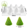 Dorica 8 Cavity 3D Christmas Tree Design Mousse Mousse Pudding Chocolate Morn