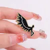 Black White Demon Angel Wings Enamel Pins Custom Brosches Lapel Badges Punk Gothic TV Series Jewelry Gift for Kids Friends