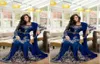 Royal Blue Luxury Crystal Muslim Arabische prom -jurken met applique kant Abaya Dubai Kaftan Long Plus -size formele avondjurken9046955