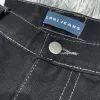 Casual jeans geborduurde wo jeans rits splitsen Amerikaanse high street fi merk niche losse rechte broek C5Fc #