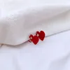 Backs Kolczyki biżuteria czerwona miłość klipsy do uszu w kształcie serca bez przebitych hurtowych