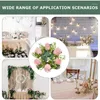 Decorative Flowers Spring Candle Rings Handmade Wreaths Artificial Holder For Wreath Window Wall Carpet