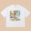 Mannen T-shirts 2024 Kwaliteit Streetwear Merk HOUSE OF FOUTEN Gedrukt Vintage Kleding Losse Oversized Shirt Tops Tees Voor mannen