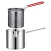 Cookware Sets 1200ML Chicken Fried Pot With Strainer Basket Multipurpose Fries Fryer 304 Stainless Steel For French Fry