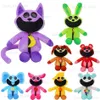 Peluş Bebekler 30cm Gülümseyen Yaratıklar Peluş Oyuncak Gülümseyen Critters Cat Nap Catnap Acion Bebek Yumuşak Oyuncak Peluches Yastık Noel Hediyesi T240325