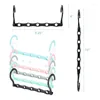 Hangers Ruimtebesparend Magisch Zwart Stevige Plastic Houder Zware Kleding Organizer Voor Slaapzalen Appartementen Kleine Kast