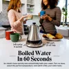 Elektrischer Schwanenhals-Wasserkocher mit voreingestellter Temperaturregelung – 1 Liter, Edelstahl – Wasserkocher zum Ausgießen von Tee und Kaffee