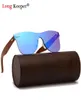 Natural Bamboo Wooden Sunglasses Men Wood Sun Glasses Brand Designer Vintage Mirror Coating Lens Eyewear With Gift Box Blue1422795