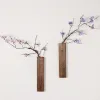 Vases Vintage Chinese Wood Wall Vase Home Living Room Decor Office Accessories Flower Pot Modern Nordic Decoration
