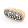 Uhren fanju digitaler Uhr Alarm Snooze Tisch Thermometer elektronische USB -Ladegerät LED Holz Uhr Wohnzimmer Schreibtisch Uhren AAA Powered