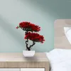 Decoratieve bloemen kunstmatige potten nep gasten groet dennenboom bonsai faux groen ornament thuiskantoor tabletop tuin bureau