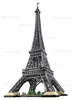 블록 크리데이터 전문가 10307 에펠 탑 파리 건축가 가장 높은 모델 빌딩 세트 성인을위한 벽돌 장난감 어린이 75192 T240325
