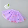 Bébé Filles Tutu Jupes Enfants Taille Élastique Pettiskirt Fille Princesse Tulle Jupe Coloré Pompon Jupes Enfants Vêtements 240325