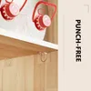 Hooks Adhesive Shelf Support Pegs Punch-free Clear Closet Cabinet Wall Hangers For Kitchen Furniture