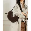 Shoulder Bags Autumn And Winter Fashion Genuine Leather Frosted Suede Half Moon Bag With Advanced Sense Simple Versatile