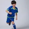 子供のサッカージャージの男性少年少女サッカーセット半袖キッズユニフォームフィットネストラックスーツスーツ13 240320