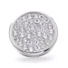 Nya snapsmycken Rhinestone Round 18mm Metal Snap -knappar passar DIY Snap -knapparmband Halsband ACC B494