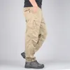 Pantalon cargo résistant à l'usure Pure Cott pour hommes Multi Pocket Straight Casual Loose Salopette Tactique Militaire Combat Camo Pantalon k0sn #