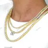 Hotsale Echt 10k 14k Solid Gold Lab Grown Diamant Tennis Kette 3mm 4mm 5mm Halskette armband Männer und Frauen Edlen Schmuck