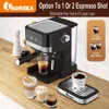 Isgreea Espresso Milk Frothing, 20 bar expresso Hine, tanque de água removível de 1,5L/50 onças, Hine de café semi-automático com varinha de vapor para Espresso, Latte e