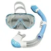 2023 Professionell snorkeldykningsmask och snorklar Goggles Glasögon Simning Tube Set Child Unisex 240321