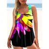 Dames badmode 2024 Zwemt tankinis set strand slijtage mode monokini zomer tweedelige 3d print xs-8xl