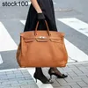 Hac Handbag Top Large 50 Designer Handväskor 50 cm Totes Väskor Limited Edition Bag Capacity Trip Bagage Men's and Women's Pending Travel BK äkta läder K0FK