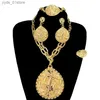 Kolczyki Naszyjnik gorąca sprzedaż w 2022 r. Braza Brazylia włoska biżuteria złota na kobiety Wesela Party Bankiety duże wisiorki Zestawy biżuterii FHK13725 L240323