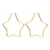 Boucles d'oreilles créoles 5 paires/lot, jolis cadeaux pour femmes, étoile en acier inoxydable, pentagramme, crochet goutte