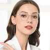 Sunglasses Fashion Anti Blue Light Blocking Glasses Women Men Cat Eye Half Triangle Frame Optical Spectacles Eyewear Computer Eyeglasses