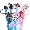 Alicee i Wonderlandd Series Straw Cap Soft Rubber Accessories 10mm Party Decorative Buckle Universal Straw Dust Stopper