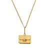 Celi Brand Classic Luxury Bag designer örhängen halsband 18k guld handväska design hänge halsband för kvinnor charm smycken set örhänge örhängen öron ringar smycken