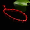 Anklets Retro Chinese Style Natural Red Agate Anklet For Women Elegant Handmade Animal Year Rope Girls Gifts Wholesale