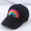 قبعات الكرة لطيفة نمط 2 إلى 7 سنوات Kid Pink Hat Girls Rainbow Baseball Cap Sun Protection Summer Beach Vacation 231120