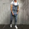 Mens Jeans Overalls denim Dungaree Bibboveraller Male Jumpsuits Lastarbetsbyxor Byxor Mense Casual Moto Biker Pants Z1TZ#