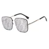 Modna kwadratowa złota okulary przeciwsłoneczne klasyczne litery F Wzór okularów przeciwsłonecznych Mężczyźni i kobiety codziennie sportowe okulary plażowe1516621