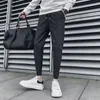 nero / grigio estate caviglia lunghezza slim fit casual sottile pantaloni harem uomo abbigliamento 2023 streetwear hip hop pantaloni pantaloni maschio 36-28 f3ar #