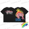 Herren T-Shirts 2024SS T-Shirts Männer Frauen 1 1 Beste Qualität Monster Flame Print Short Slved Tops T T240325