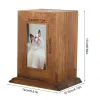 Zapalnice drewniana urna dla zwierząt domowych urny dla psów lub kotów Zwierzęta spersonalizowane rama fotograficzna Kremacja Pet Urna Pet Peepsake Pamięć