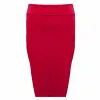 Skinny Pencil Skirt Women Female High Waist Mid-Calf Jersey Skirts Plus Size Fashion Ladies Office Stretch Bodycon Midi Skirt