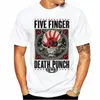 grote manga-camisetas voor mannen, witte camisa van Death Punch FFDP, banda Rock, Verano u9tq#