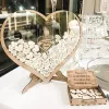 Frame Wedding Guest Book Alternative Boda Libro Decordrop Heart Guestbook Wood Heart Shap Guest Drop Box Mariage Sweet Heart Drop Box