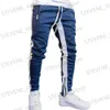 Pantaloni da uomo Pantaloni da jogging da uomo Pantaloni casual Pantaloni sportivi da fitness Pantaloni da pista sportiva Pantaloni da uomo con cerniera e coulisse Pantaloni da palestra neri T240326