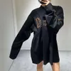 24SS Desginer Balanciaganess Hoodie Baleciaga Paris b House Mud Tingido Sânscrito Gótico Carta Destruição Estilo Lixo Solto Masculino e Feminino Camiseta de Manga Comprida Top