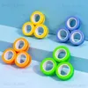 Decompression Toy Funny Fidget Spinner Magnetic Ring Unzip Toy Anti Stress Figet Toys Hotwhells Stress Reliever Toys Magic Ring Decompression Toys T240325