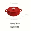 1pc Cast Iron Pot with Lid, Multifunctional Rice Enamel Non Stick Pot, Used Stewing, Soup Making, Cooking, for Oven, Induction Cooker, Halogen and Gas, Electric