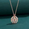 Designer Jewelry Classic Fashion Ladies Love Clover Pendant Necklace Exquisite Micro-Inlaid Lucky Jewelry Girls Anniversary Wedding Gift